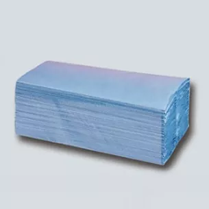 Tuala tangan biru c-fold
