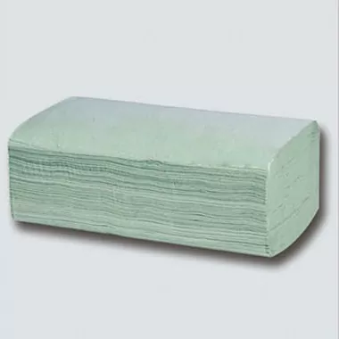 Tuala tangan v-lipat hijau